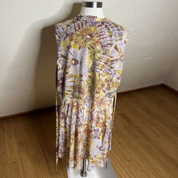 3/$30 Logo‎ By Lori Goldstein Sweater Knit Chiffon Vest XL Multicolor Tie Waist - Picture 10 of 10